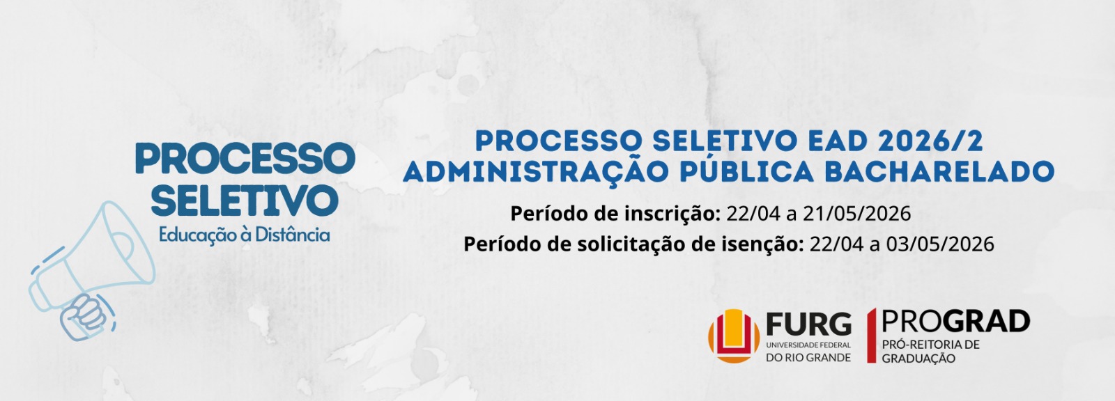 Processo Seletivo Administração Pública EaD